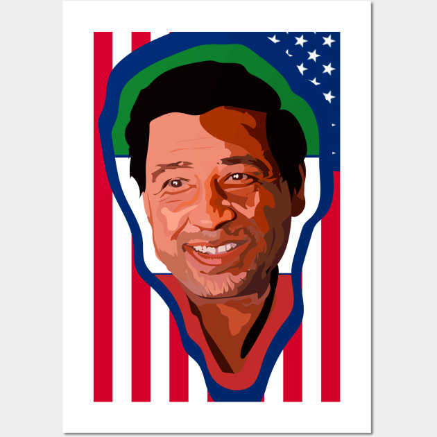 Cesar Chavez Mexico & America Outline Wall Art by WaltTheAdobeGuy